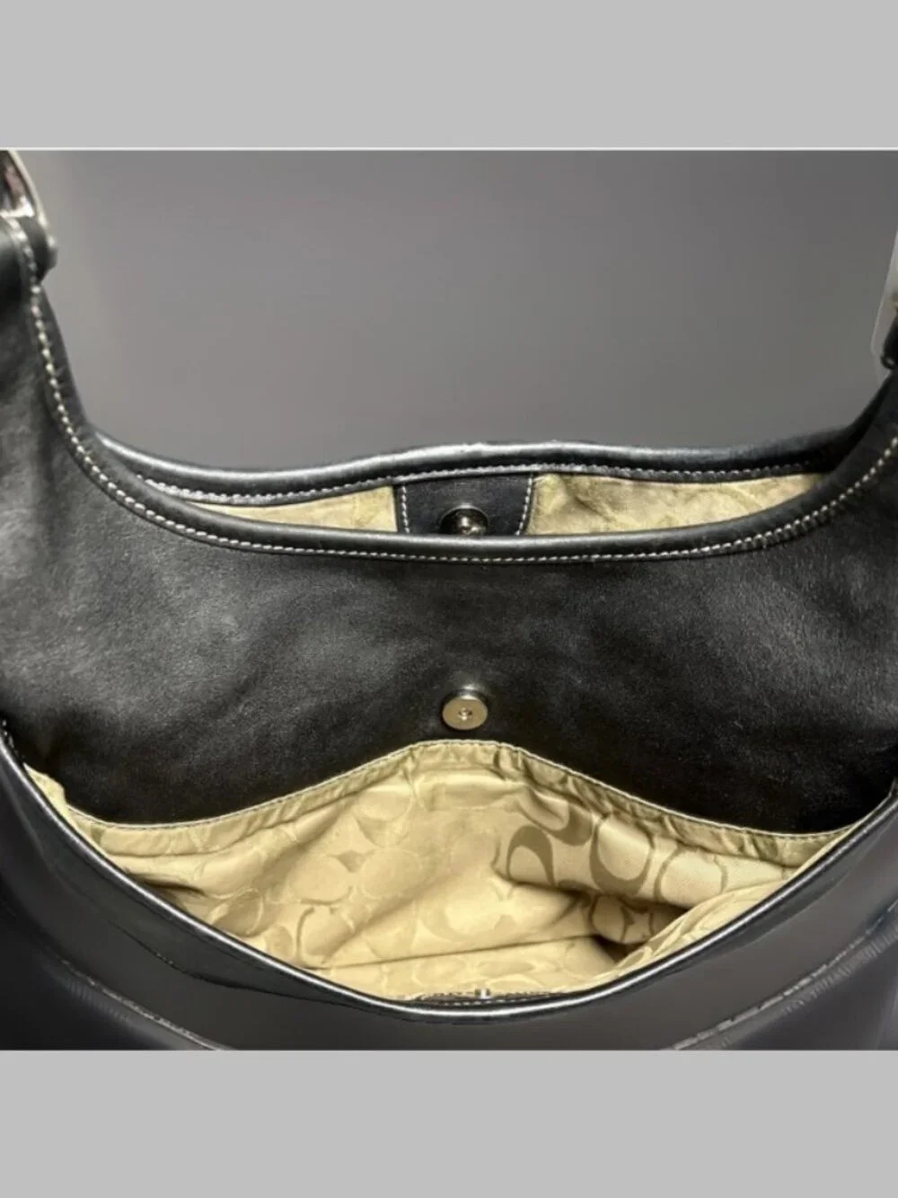 Coach Soho Legacy Slim Hippie 9549 Black Leather Crossbody Shoulder Bag Purse
